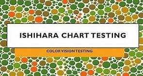 Ishihara chart Testing and Interpretation