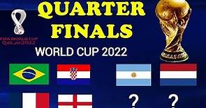 FIFA WORLD CUP 2022 QUARTER FINAL SCHEDULE | World cup quarter final fixtures | world cup fixtures