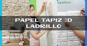 ✔ Papel tapiz 3D Tipo Ladrillo / Diy Para Decorar e Instalar