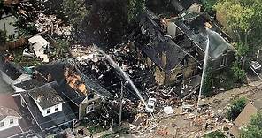 Aerial view of London, Ont. explosion aftermath from the CTV News chopper