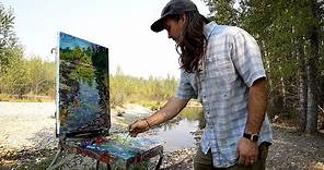 Plein Air Painting Demonstration: Quiet River Scene, Montana