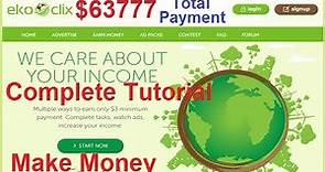 Ekoclix Complete Tutorial With Strategy | Ekoclix Trusted And Paying PTC to Make Money.