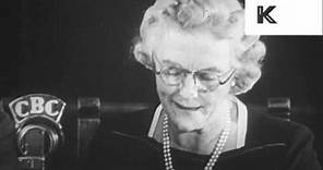 1940s WWII Clementine Churchill Makes Speech, 1944