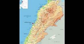 mapa de Libano
