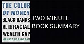 The Color of Money by Mehrsa Baradaran Book Summary