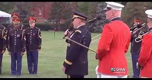 General Martin Dempsey sings 'Parting Glass' at his retirement ceremony