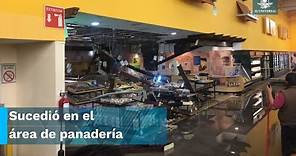 Cae techo de Walmart Ecatepec por fuerte granizada