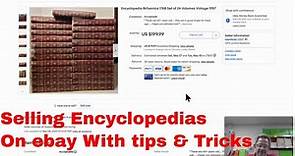 Selling Encyclopedias Britannica Set on ebay for big profit with tips and tricks