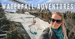 ZIPLINING across a WATERFALL in QUEBEC CITY | Montmorency Waterfalls - Canada Travel Vlog