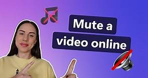 How to mute a video online for free