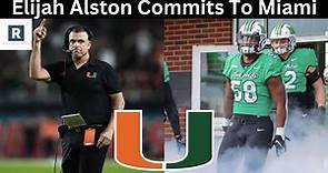 Elijah Alston Commits To Miami | Miami Hurricanes Football Transfer Portal Update