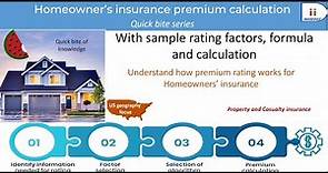 Homeowners insurance premium calculation #insurance #rating