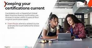 How to renew your certification. It's simple with PeopleCert.