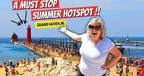 Grand Haven: THIS PLACE IS SUMMER!! (RV Road Trip)