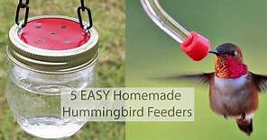 5 EASY DIY Homemade Hummingbird Feeders