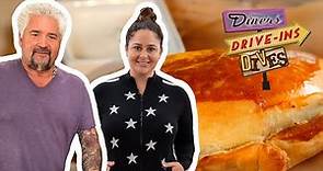 Guy Fieri and Antonia Lofaso Eat Beef Empanadas | Diners, Drive-Ins and Dives | Food Network