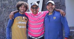 Jorge Campos visitó entrenamiento de Pumas este domingo en Cantera