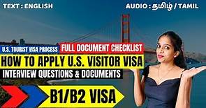 How to Apply US Tourist Visa from India ? | US Visitor Visa Process Document Checklist Interview Que