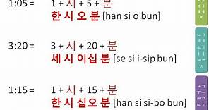 How to tell TIME in Korean?