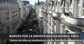 Impactantes imágenes desde el aire de la marcha por la educación pública en Buenos Aires