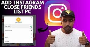 Add friends to close friend list on instagram | instagram close friends list pc