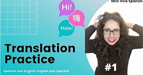GCSE Spanish translation practice Part 1 | Spanish into English exercises | English into Spanish