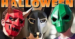 Cómo hacer Máscaras de Halloween con Papel o Cartulina | 12 Plantillas para Disfraces Caseros