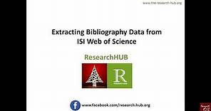 Bibliometrics (6): Extracting Bibliography Data from Web of Science database