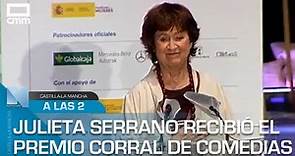 La actriz Julieta Serrano recibió el Premio Corral de Comedias