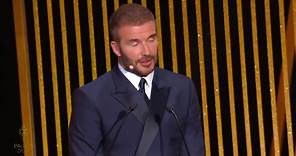 David Beckham pays tribute to Sir Bobby Charlton at Ballon D’Or ceremony