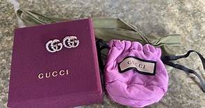 Unboxing Gucci Double G crystal embellished earrings