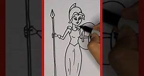 Easy Drawing: Athena | How to Draw Athena | @KalakritArtStudiobyKanika