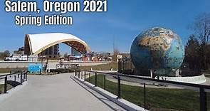 Salem, Oregon 2021 Walk (Downtown, Waterfront, Cherry Blossoms)