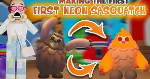 Making the FIRST NEON SASQUATCH in Adopt Me | Roblox