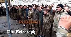 Footage appears to show Ukrainian prisoners of war in jail