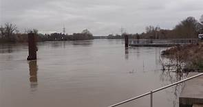 Das Hochwasser in Rüsselsheim am Main.