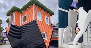 A must see Upside Down House in Westfield White City London UK