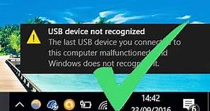 The last USB device you connected to this computer malfunctioned and windows does not recognize it!!