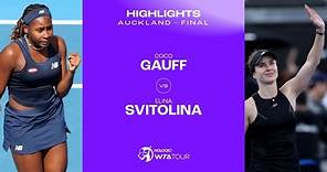 Coco Gauff vs. Elina Svitolina | 2024 Auckland Final | WTA Match Highlights