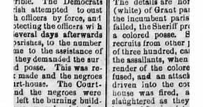 Shocking details of the 1873 Colfax Louisiana Massacre