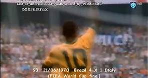 Pelé - 62 of his 95 goals for Brazil + 2 extra goals (1957—1983)