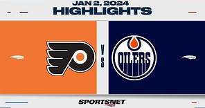 NHL Highlights | Flyers vs. Oilers - January 2, 2024