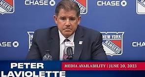 New York Rangers: Peter Laviolette Media Availability | June 20, 2023