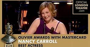 Nancy Carroll wins Best Actress | Olivier Awards 2011 with Mastercard