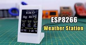ESP8266 Weather Widget V2.0 || How to Make a Desktop Weather Display