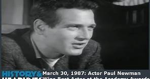 March 30, 1987: Actor Paul Newman Wins Best Actor at the Academy Awards
