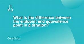 What is the difference between the endpoint and equivalence point in a titration?