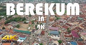 Berekum Aerial view in the Bono Region of Ghana UHD 4K
