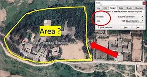 how to calculate land area ? | Google earth pro