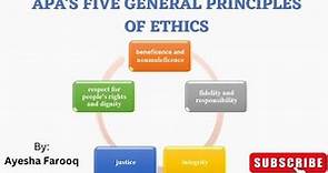 APA's General Principles of Ethics (part 1)| Ethical Issues in Psychology| Five Principles